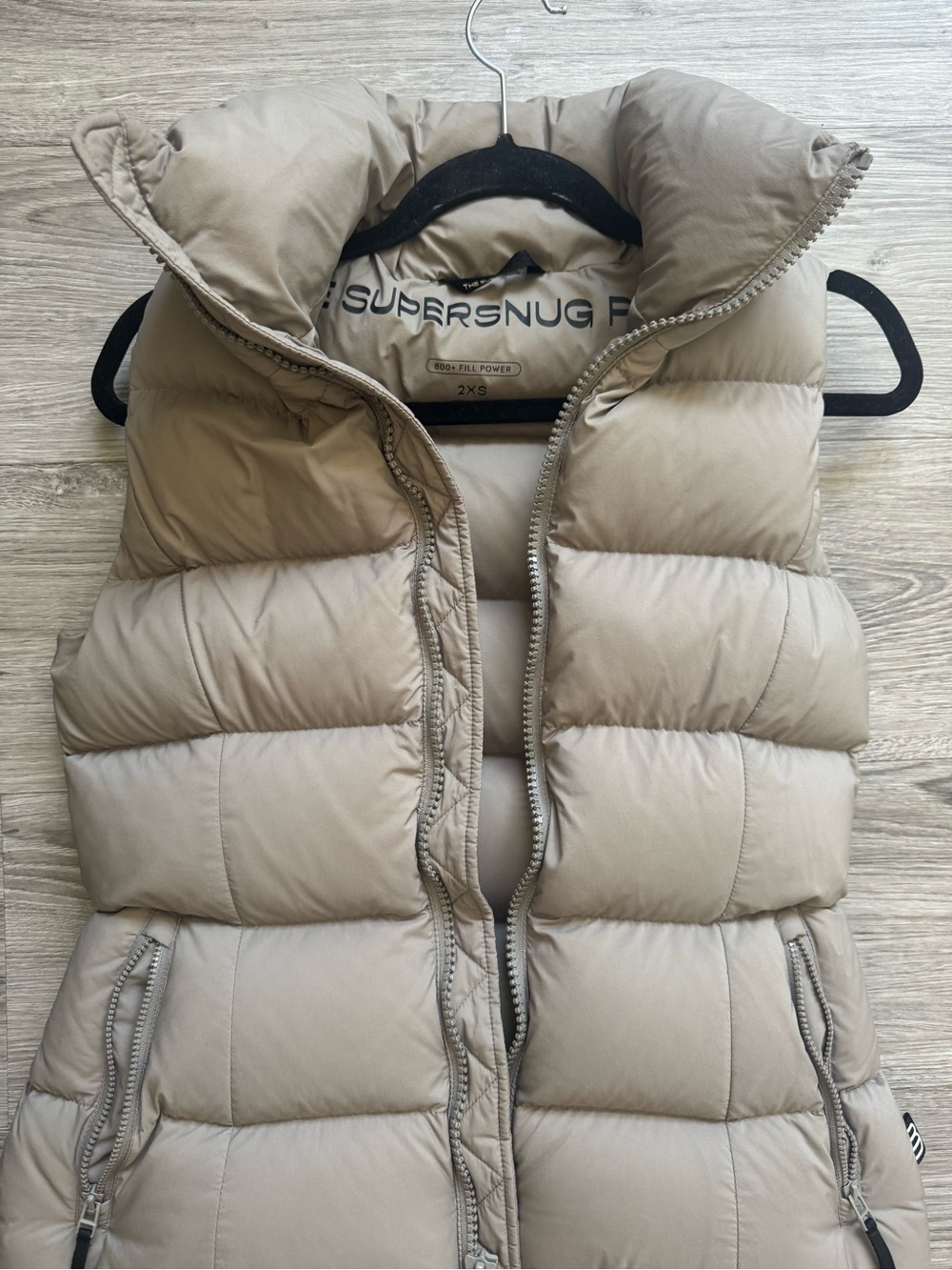 Aritzia Supersnug Puffer Vest in Beige